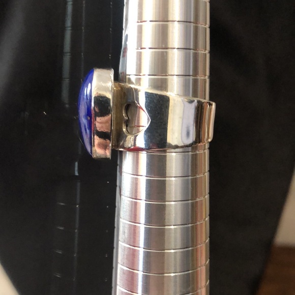 JAY KING DTR Lapis Lazuli Heart Shaped Sterling Silver Cabochon Ring Sz 8-3/4 - Picture 10 of 13